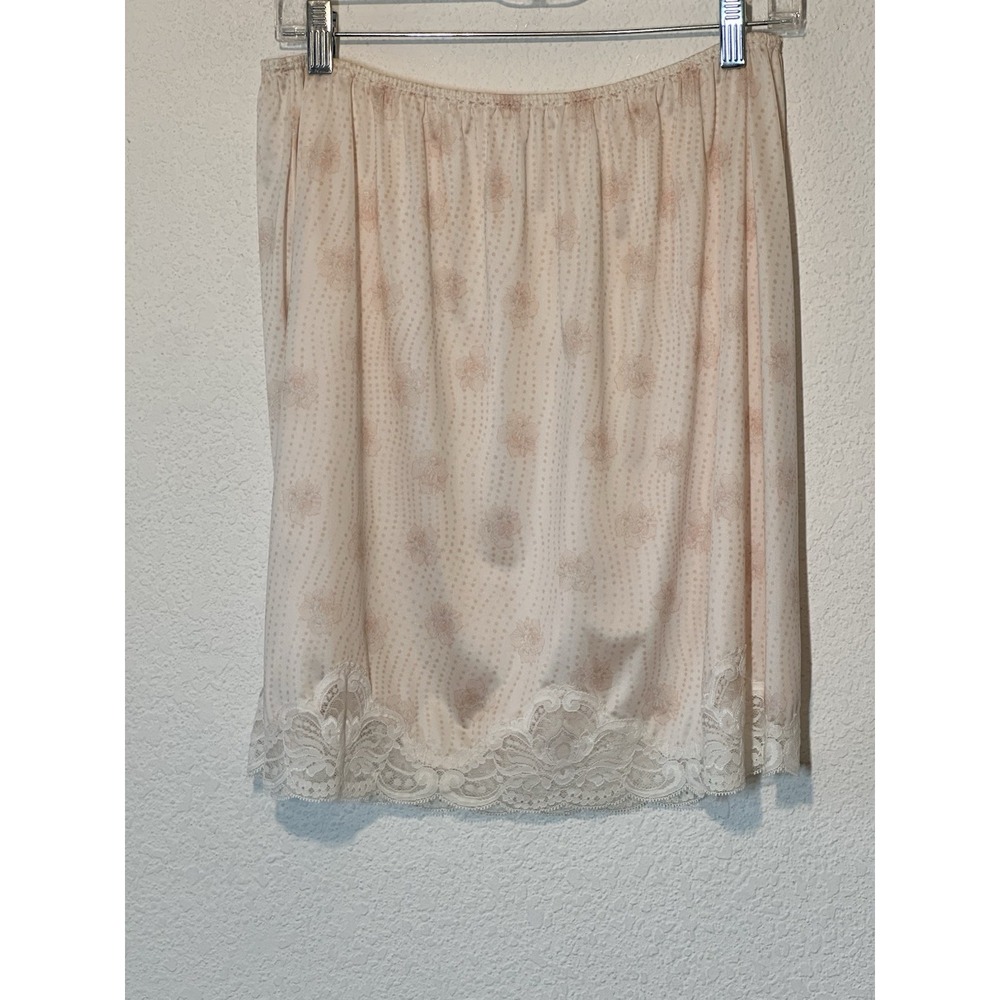 Half Slip Skirt Womens 28 X‎ 20 Lingerie Lace Polka Dots And Roses